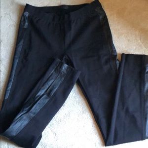 Danier cotton and leather leggings/chinos